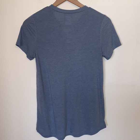 Vintage Concert Tess Inspired Woodstock New York V-neck Lace up Tee Small - Picture 6 of 6